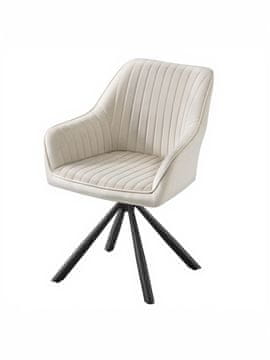 Songmics Jedilni stol vrtljiv 60x60x81.5 cm bež