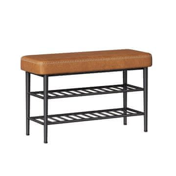 Songmics Klop za čevlje 30x80x50 cm rjave barve