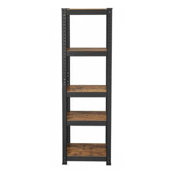 Songmics Robustna polica z 5 policami, 150x37x37 cm, rjava