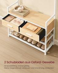 Songmics Stojalo za plašče z klopjo za čevlje 30x80.4x181.6 cm rjavo