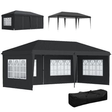 Homestar Paviljon 3x6 m Črn, Material: Jeklo poliester