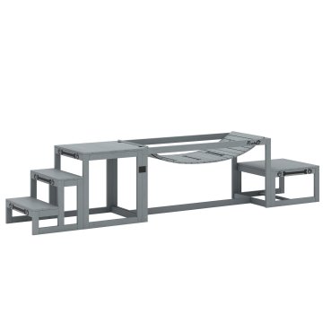 Homestar Komplet za pasjo agilnost 3-delni z mostom, stopnicami, platformo 117x50x56 cm siva
