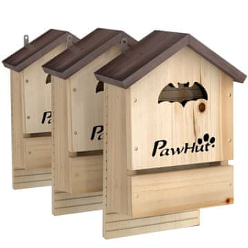 Homestar Set 3-delni hišica za netopirje 21,5x11,5x34 cm rjava