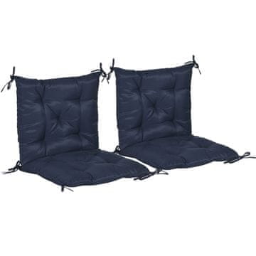 Homestar Set sedežnih blazin 98x50x8 cm modre barve