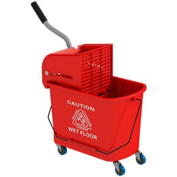 Homestar Vedro za mop z ožemalnikom 60x27x70,5 cm rdeče barve