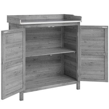 Homestar Vrtna omara z delovno mizo za sajenje 83x40x92 cm siva