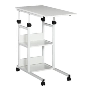 Homestar Stranska mizica 80x40x72-82 cm, bela