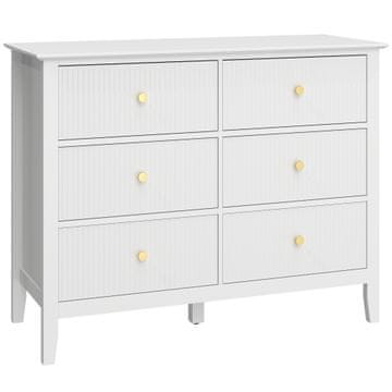 Homestar Omara s 6 predali 100x40x78 cm bela