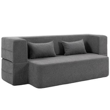 Homestar Sofa postelja za 2 osebi 203x95x75 cm siva