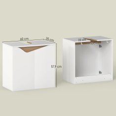Homestar Kopalniška omarica 60x35x57,9 cm Bela