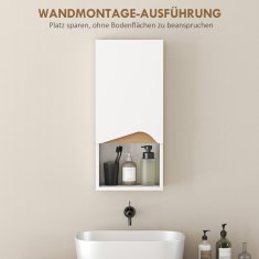 Homestar Kopalniška viseča omarica 30x17x67 cm bela