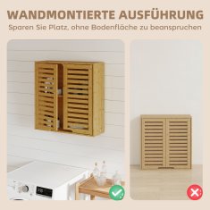 Homestar Kopalniška viseča omarica 60x20x60 cm naravno leseno