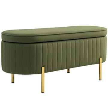 Homestar Shranjevalna klop 108x44x43,5 cm zelena