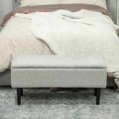 Homestar Shranjevalna klop 95x38x45 cm siva
