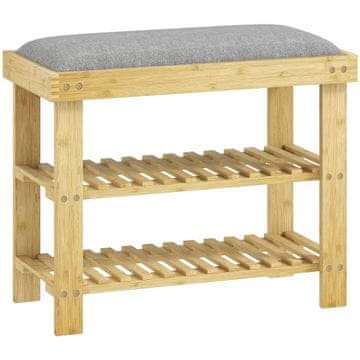 Homestar Čevlji klop 60x29x49 cm siva