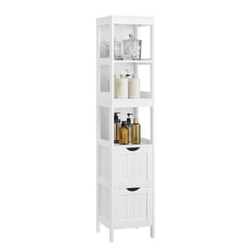 Songmics Kopalniška omarica, 30x30x141.5 cm, bela