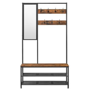 Songmics Stojalo za plašče, garderobno drevo, 98x35x180 cm, črno