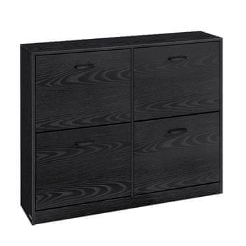 Songmics Omarica za čevlje, 24x105.5x82.7 cm, črna