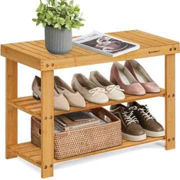 Songmics Klop za čevlje, 70x28.7x45.3 cm, rjava
