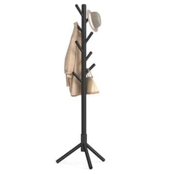 Songmics Stojalo za plašče, drevesne oblike, 47x47x175 cm, črno