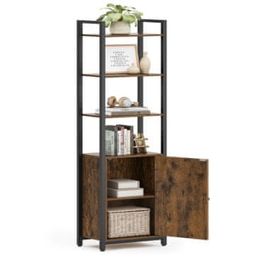 Songmics Knjižna omara, 40x24x159.5 cm, rjava