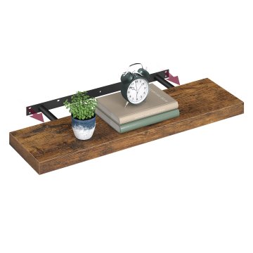 Songmics Plavajoča polica, LWS28BX, 80x20x3.8 cm, rjava