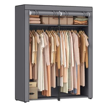 Songmics Garderobna omara, 140x43x174 cm, siva