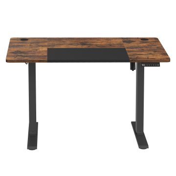 Songmics Stoječa pisalna miza, 120x60x72-120 cm, rjava