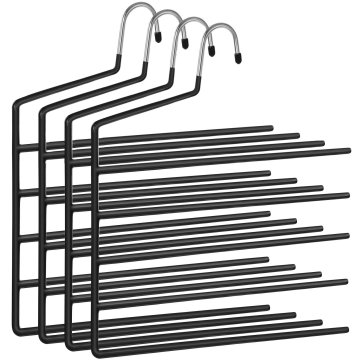 Songmics Obešalnik za hlače, 5 palic, 35x32x0.5 cm, črna