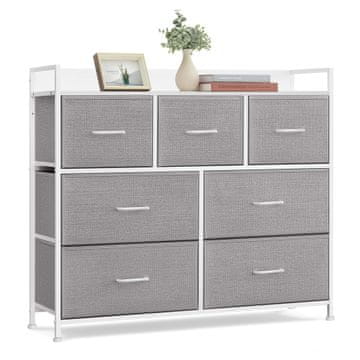 Songmics Predalnik, 7 predalov, 98x28.5x85 cm, siva