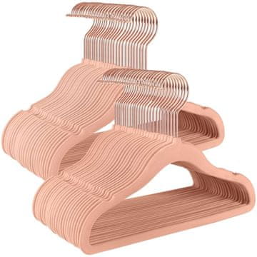 Songmics Otroški obešalniki, 30x20.5x0.5 cm, roza, žamet