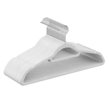 Songmics Obešalniki za oblačila, 42.7x22x0.6 cm, bela