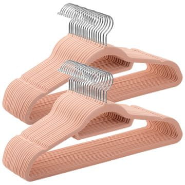 Songmics Obešalniki za oblačila, 42.7x0.6x22 cm, roza