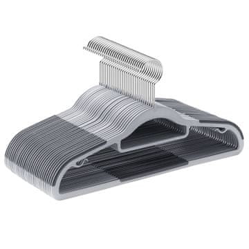 Songmics Obešalniki za oblačila, 42x21.5x0.5 cm, sivi