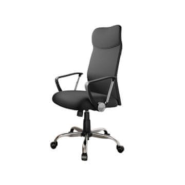 Songmics Pisarna stol 63x63x110-120 cm Črna