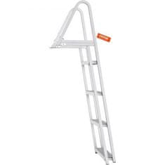 VEVOR Pristaniška lestev 4 stopnice 61x45.5x152.5 cm aluminij