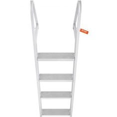 VEVOR Pristaniška lestev 4 stopnice 61x45.5x152.5 cm aluminij