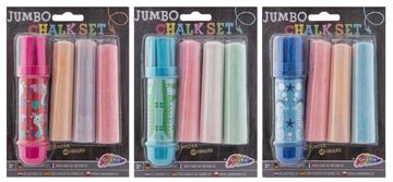Jumbo kreda za pločnik + držalo 3 kosi