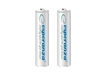 0.00023 Akumulatorske baterije Esperanza Ni-Mh Aaa 1000 Mah 2Pcs. Bela