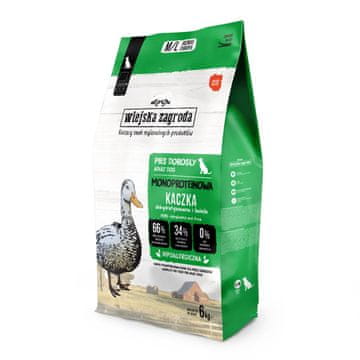 Wiejska Zagroda WIEJSKA ZAGRODA Monoproteinska patka - suha hrana za pse - 6 kg