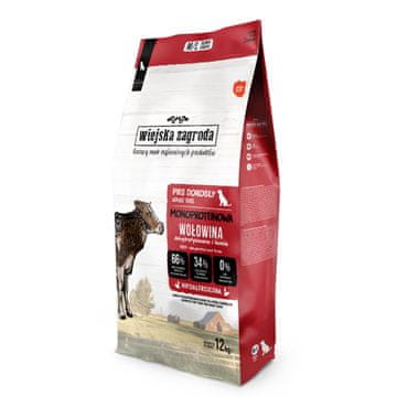 Wiejska Zagroda WIEJSKA ZAGRODA Monoproteinska govedina, suha hrana za pse, 12kg