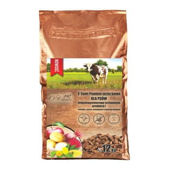 O´canis O'CANIS Premium Beef suha hrana za pse 12 kg, govedina z ajdo, krompirjem in rdečo peso