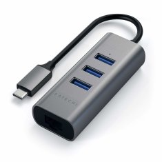 Satechi Satechi ST-TC2N1USB31AM USB-C hub/replicator, sivi
