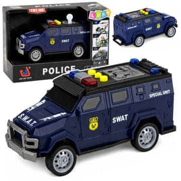slomart LEAN TOYS Vozilo SWAT enote, modro, s lučmi in zvoki