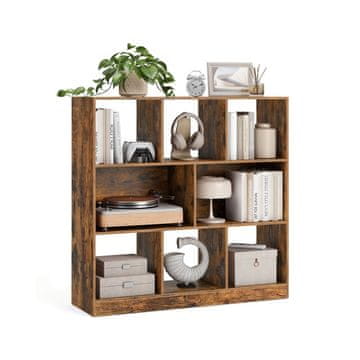 Songmics Knjigarna 97.5x100x30 cm rjava