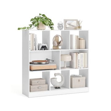 Songmics Knižna omara 97.5x100x30 cm Bela
