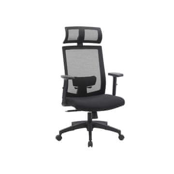 Songmics Pisarna stol 65x53x116-126 cm Črna