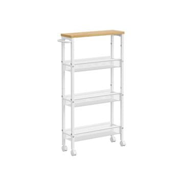 Songmics Strežni voziček 13x45.4x77 cm rjav