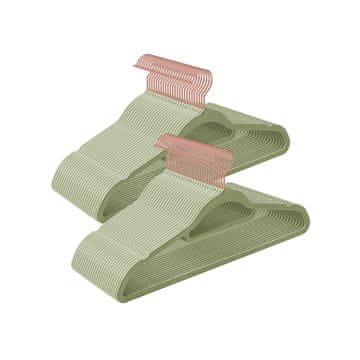Songmics Obešalniki za oblačila 43.5x0.6x22.5 cm Zeleni