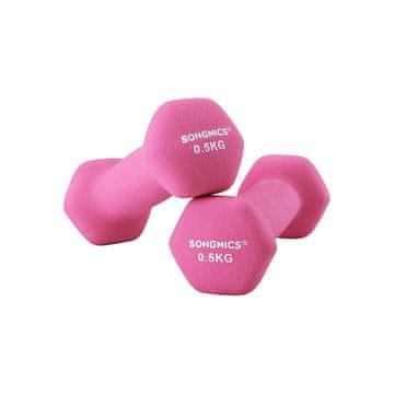 Songmics Set ročk, 2 kosa, 11.5x5x4.5 cm, roza